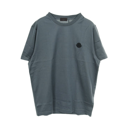 Tシャツ クルーネック 半袖 バックロゴ コットン グレーグリーン モンクレール トップス MONCLER