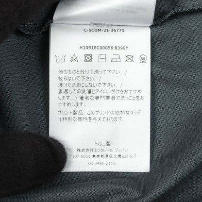 Tシャツ クルーネック 半袖 バックロゴ コットン グレーグリーン モンクレール トップス MONCLER