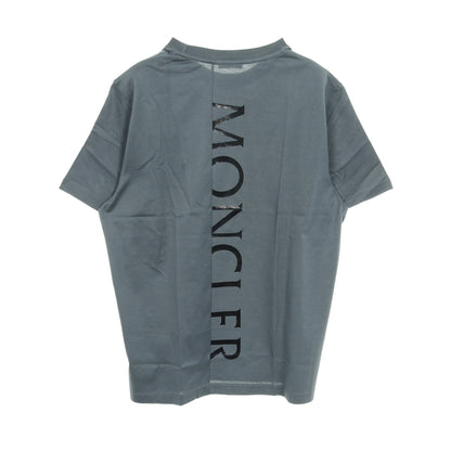 Tシャツ クルーネック 半袖 バックロゴ コットン グレーグリーン モンクレール トップス MONCLER