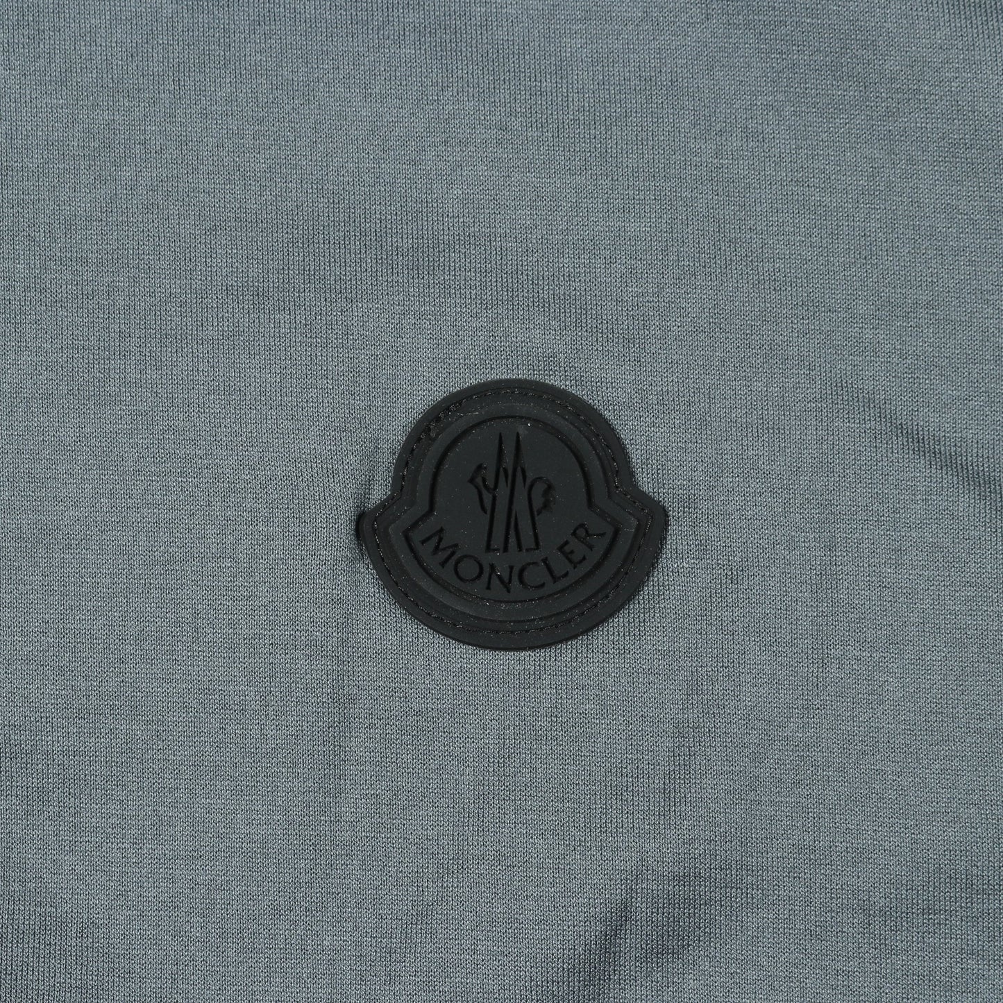 Tシャツ クルーネック 半袖 バックロゴ コットン グレーグリーン モンクレール トップス MONCLER