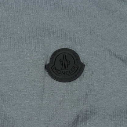 Tシャツ クルーネック 半袖 バックロゴ コットン グレーグリーン モンクレール トップス MONCLER