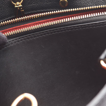モンテーニュBB バイカラーモノグラムアンプラント ハンドバッグ レザー ブラック ベージュ 2WAY ルイヴィトン バッグ LOUIS VUITTON