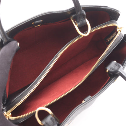 モンテーニュBB バイカラーモノグラムアンプラント ハンドバッグ レザー ブラック ベージュ 2WAY ルイヴィトン バッグ LOUIS VUITTON