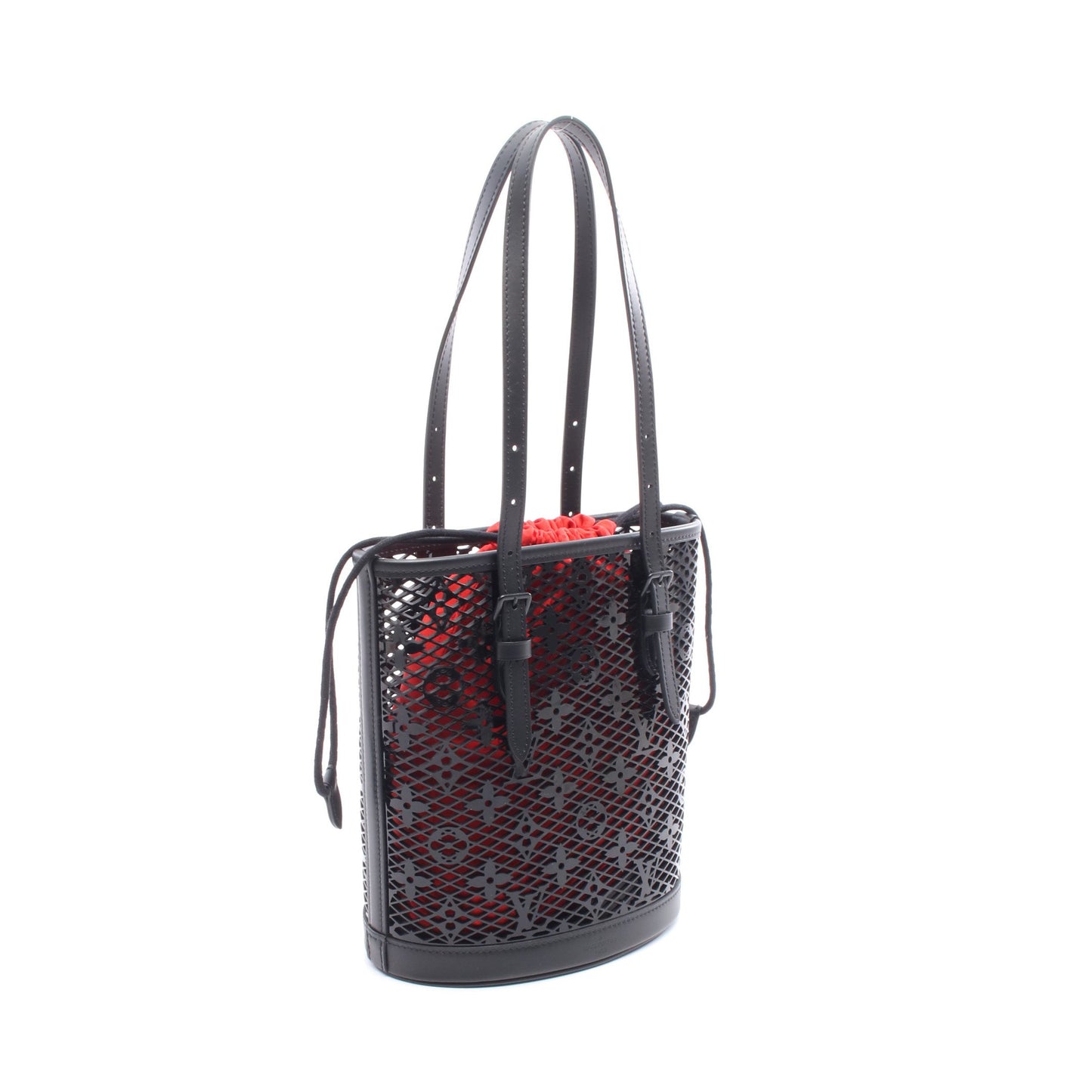 バケットPM モノグラム レース ハンドバッグ レザー ブラック ルイヴィトン バッグ LOUIS VUITTON