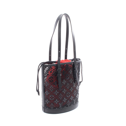バケットPM モノグラム レース ハンドバッグ レザー ブラック ルイヴィトン バッグ LOUIS VUITTON