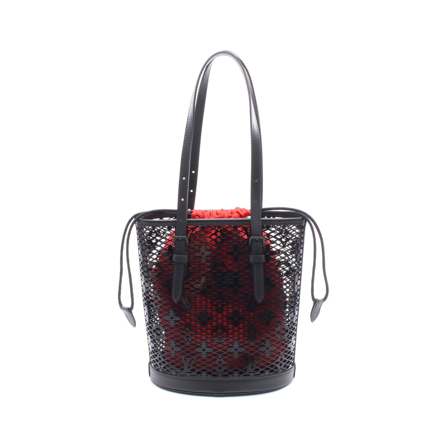 バケットPM モノグラム レース ハンドバッグ レザー ブラック ルイヴィトン バッグ LOUIS VUITTON