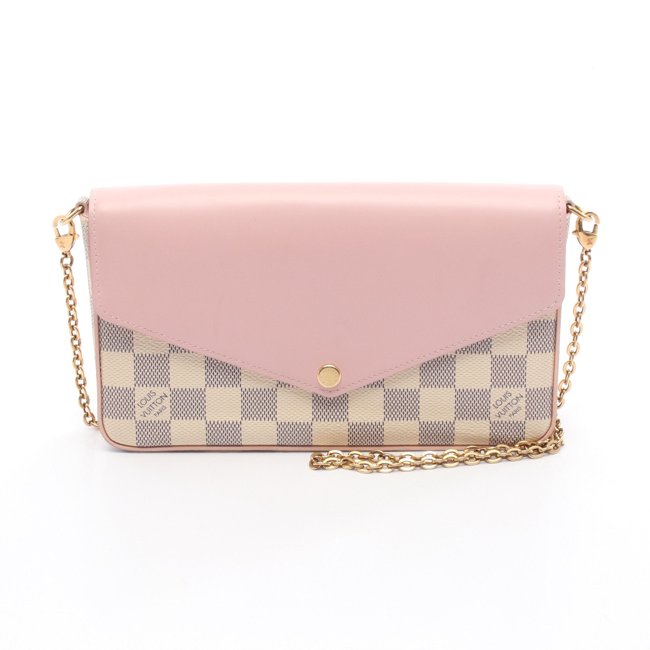 ポシェット フェリシー ダミエアズール オードローズ チェーン