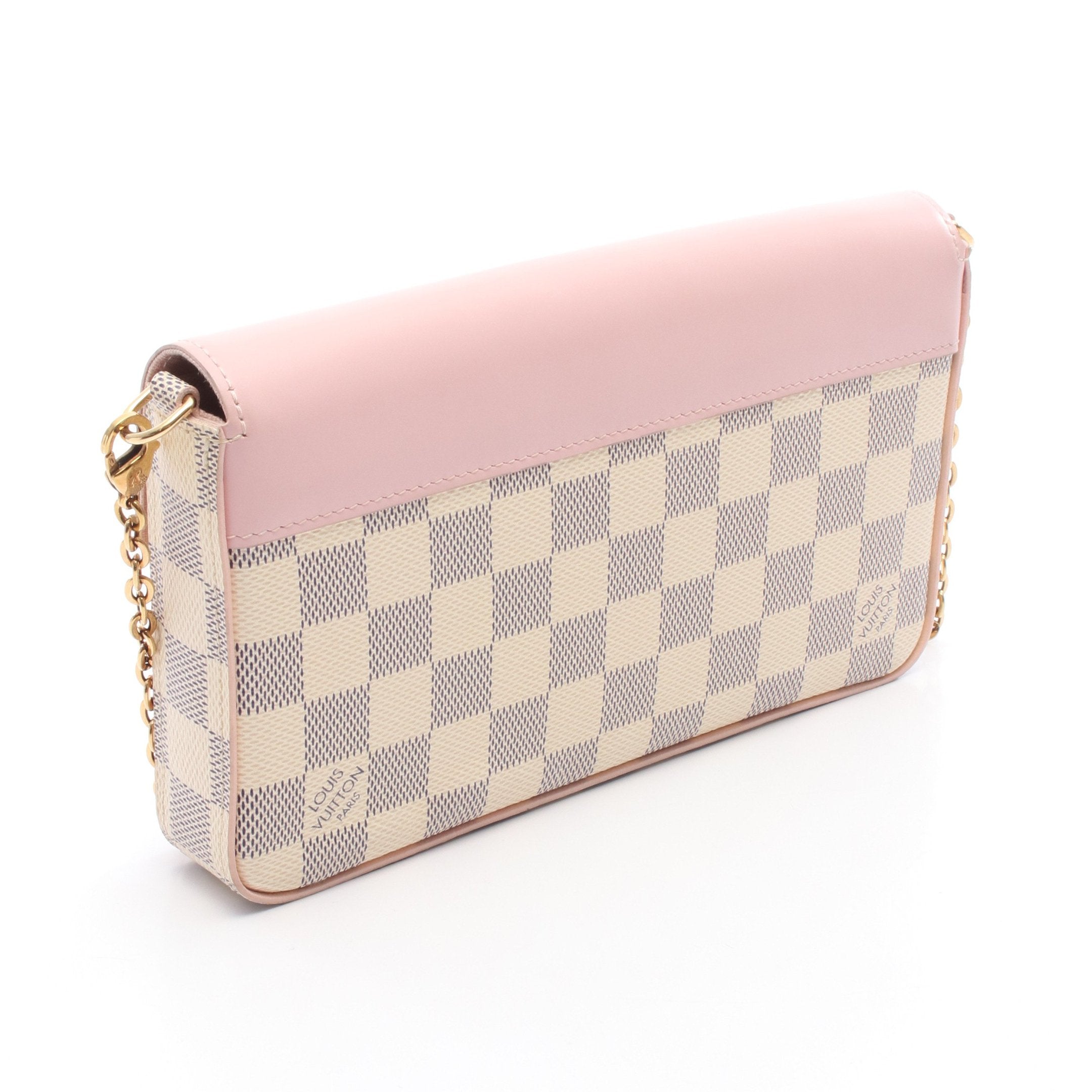 ポシェット フェリシー ダミエアズール オードローズ チェーン