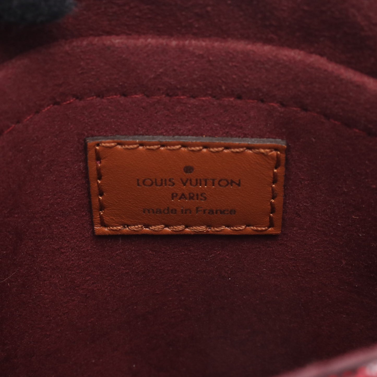 プティット サックプラ モノグラムジャカード Since 1854 ハンドバッグ キャンバス レザー ボルドー ブラウン 2WAY バッグ LOUIS VUITTON