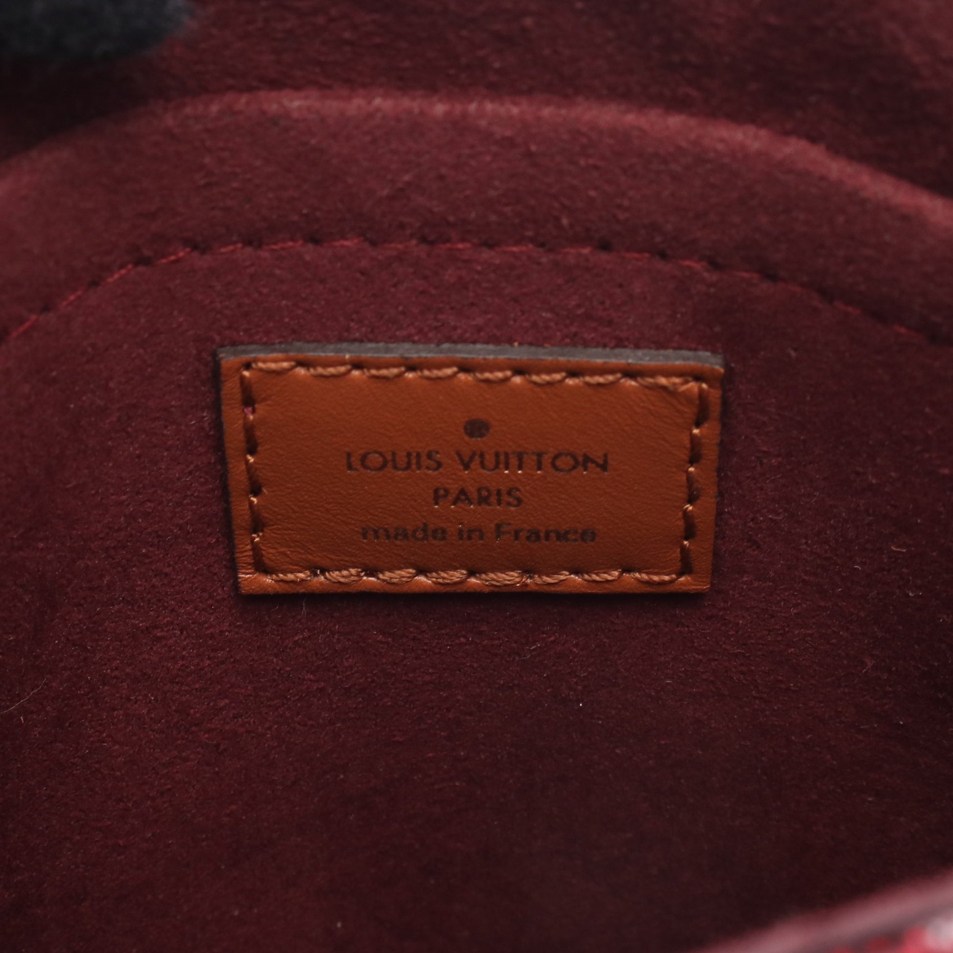プティット サックプラ モノグラムジャカード Since 1854 ハンドバッグ キャンバス レザー ボルドー ブラウン 2WAY バッグ LOUIS VUITTON