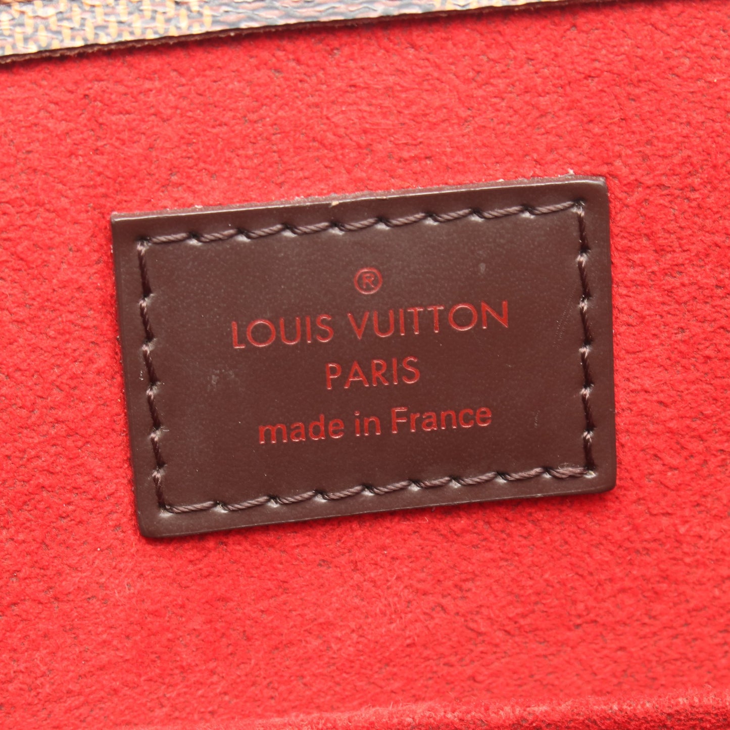 サックプラ ダミエエベヌ ハンドバッグ トートバッグ PVC レザー ブラウン ルイヴィトン バッグ LOUIS VUITTON
