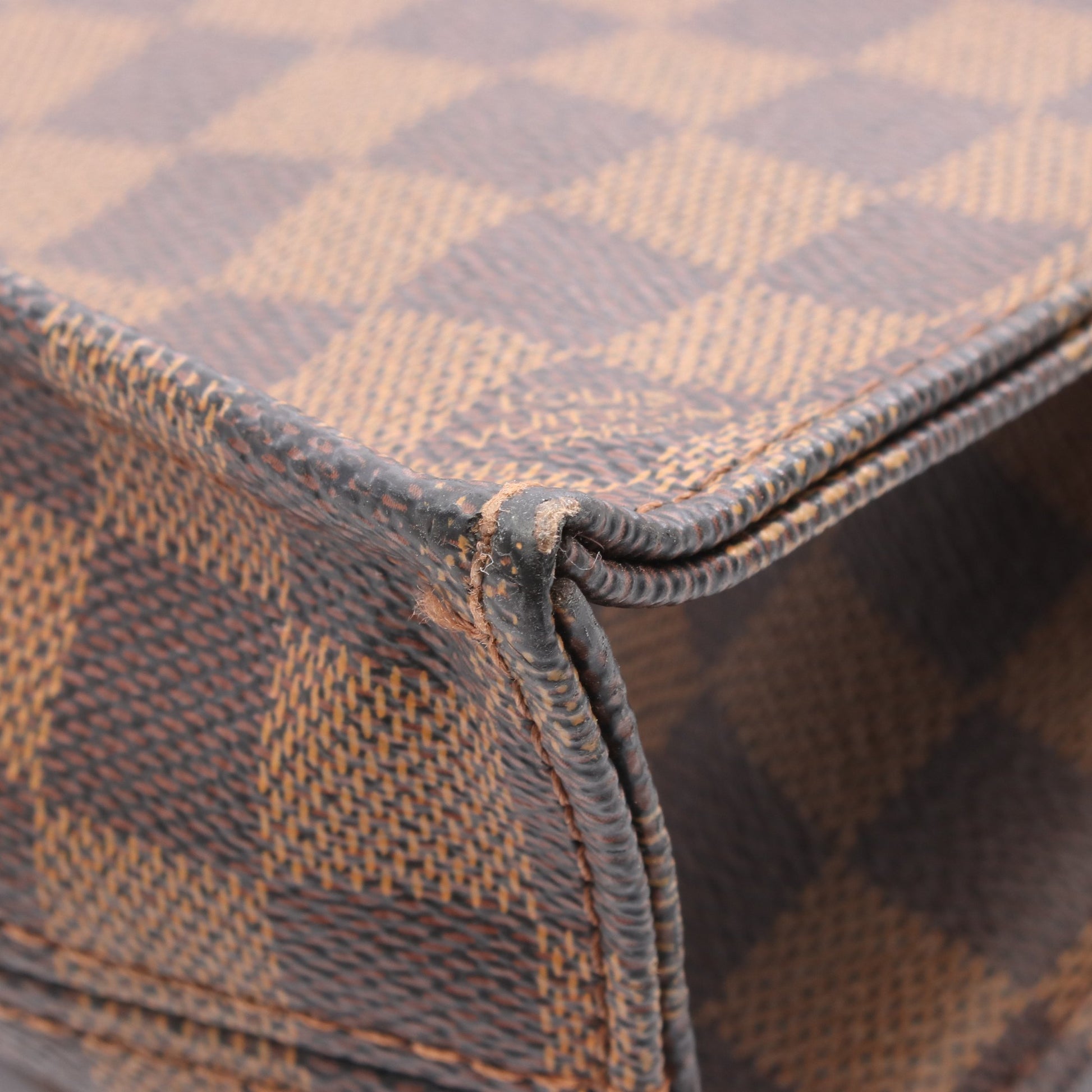 サックプラ ダミエエベヌ ハンドバッグ トートバッグ PVC レザー ブラウン ルイヴィトン バッグ LOUIS VUITTON