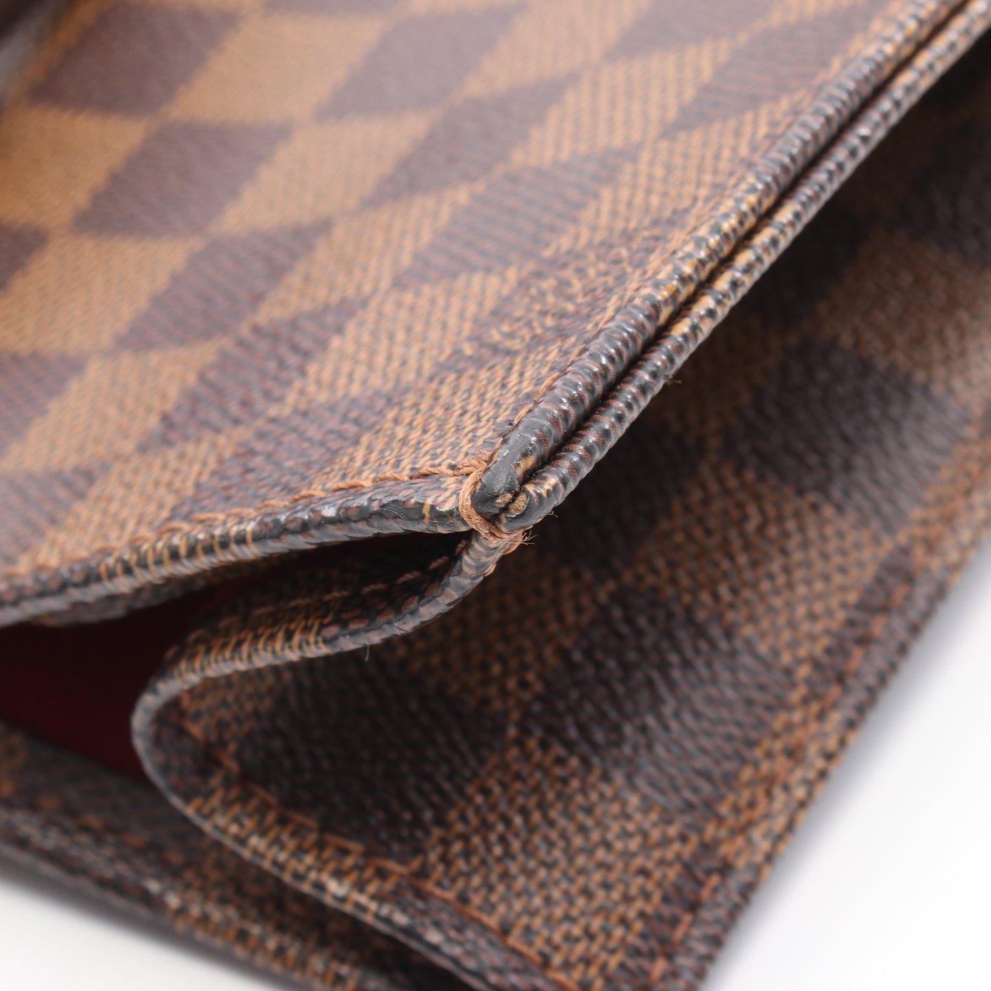 サックプラ ダミエエベヌ ハンドバッグ トートバッグ PVC レザー ブラウン ルイヴィトン バッグ LOUIS VUITTON