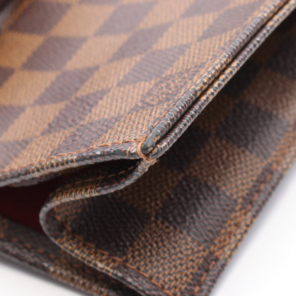 サックプラ ダミエエベヌ ハンドバッグ トートバッグ PVC レザー ブラウン ルイヴィトン バッグ LOUIS VUITTON