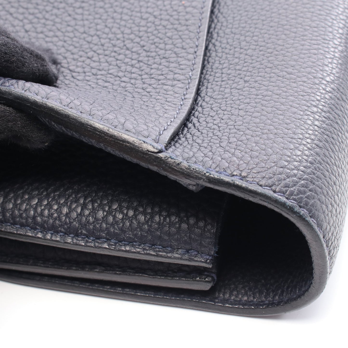 サックアデペッシュ38 ブルーニュイ ビジネスバッグ ブリーフケース トゴ ネイビー シルバー金具 Z刻印 エルメス バッグ HERMES