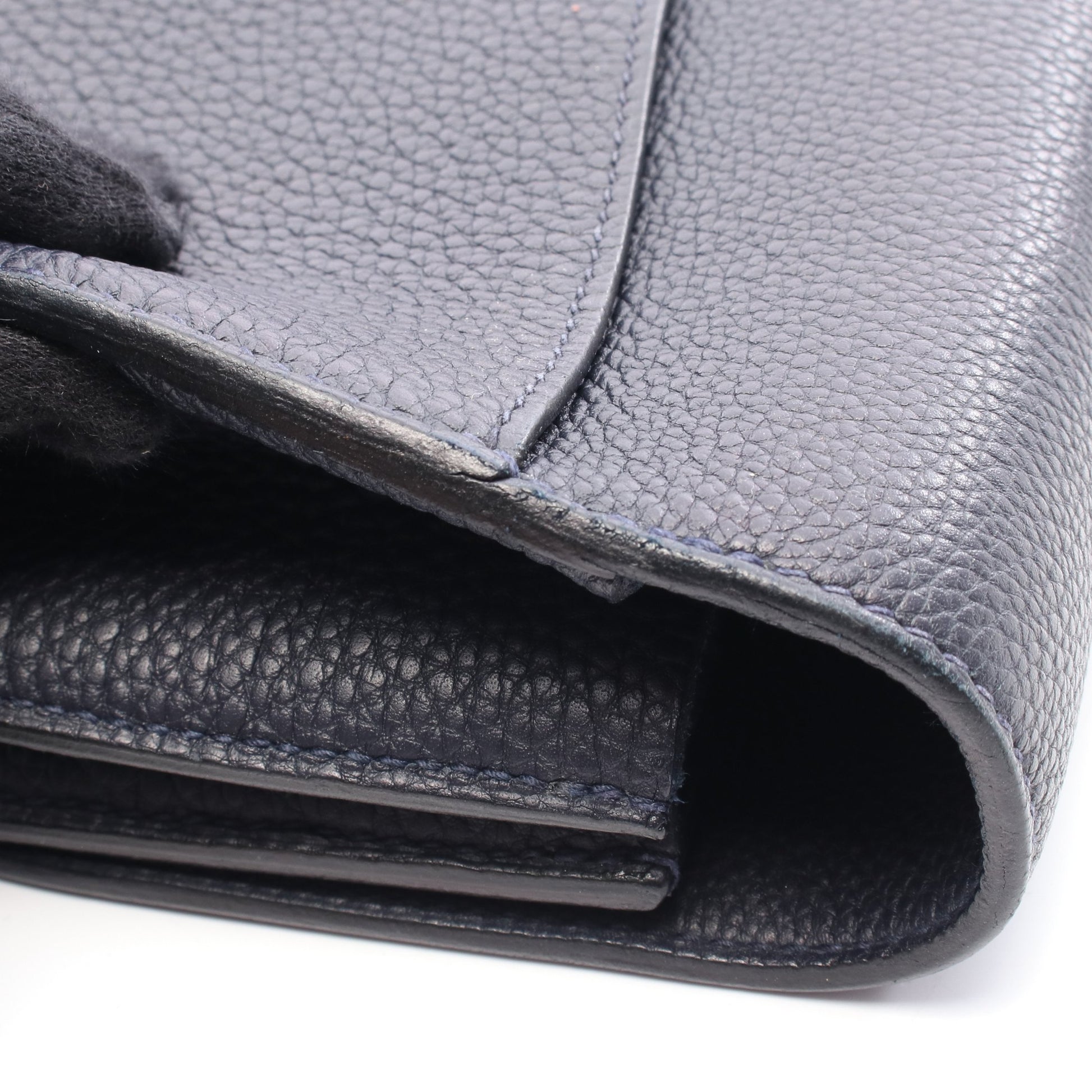 サックアデペッシュ38 ブルーニュイ ビジネスバッグ ブリーフケース トゴ ネイビー シルバー金具 Z刻印 エルメス バッグ HERMES