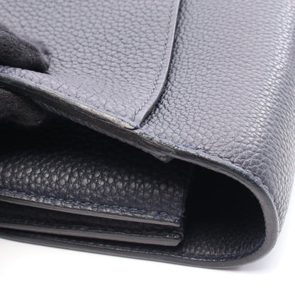 サックアデペッシュ38 ブルーニュイ ビジネスバッグ ブリーフケース トゴ ネイビー シルバー金具 Z刻印 エルメス バッグ HERMES
