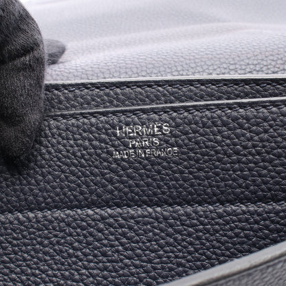 サックアデペッシュ38 ブルーニュイ ビジネスバッグ ブリーフケース トゴ ネイビー シルバー金具 Z刻印 エルメス バッグ HERMES