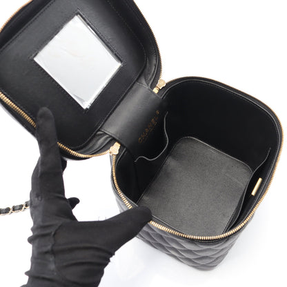 マトラッセ チェーンショルダーバッグ キャビアスキン ブラック ゴールド金具 2WAY シャネル バッグ CHANEL