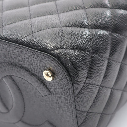 マトラッセ チェーンショルダーバッグ キャビアスキン ブラック ゴールド金具 2WAY シャネル バッグ CHANEL