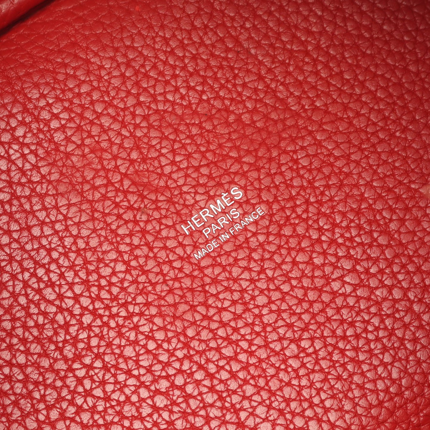 ピコタンロックPM ヴァーミリオン ハンドバッグ トリヨンクレマンス レッド シルバー金具 C刻印 エルメス バッグ HERMES