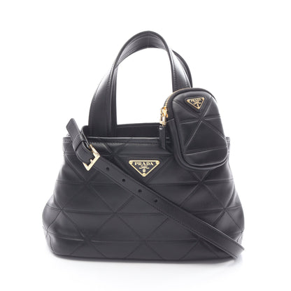 ハンドバッグ キルティング レザー ブラック 2WAY プラダ バッグ PRADA