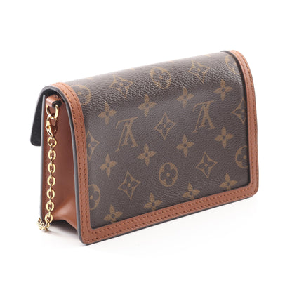 ポルトフォイユ ドーフィーヌ モノグラムリバース チェーンウォレット PVC レザー ブラウン ベージュ ルイヴィトン バッグ LOUIS VUITTON