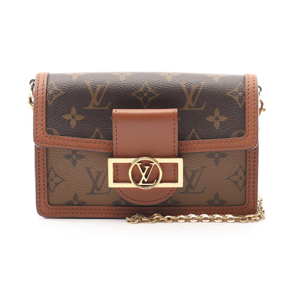 ポルトフォイユ ドーフィーヌ モノグラムリバース チェーンウォレット PVC レザー ブラウン ベージュ ルイヴィトン バッグ LOUIS VUITTON