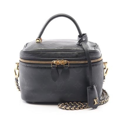 ヴァニティPM モノグラムインク ハンドバッグ バニティバッグ レザー ブラック 2WAY ルイヴィトン バッグ LOUIS VUITTON