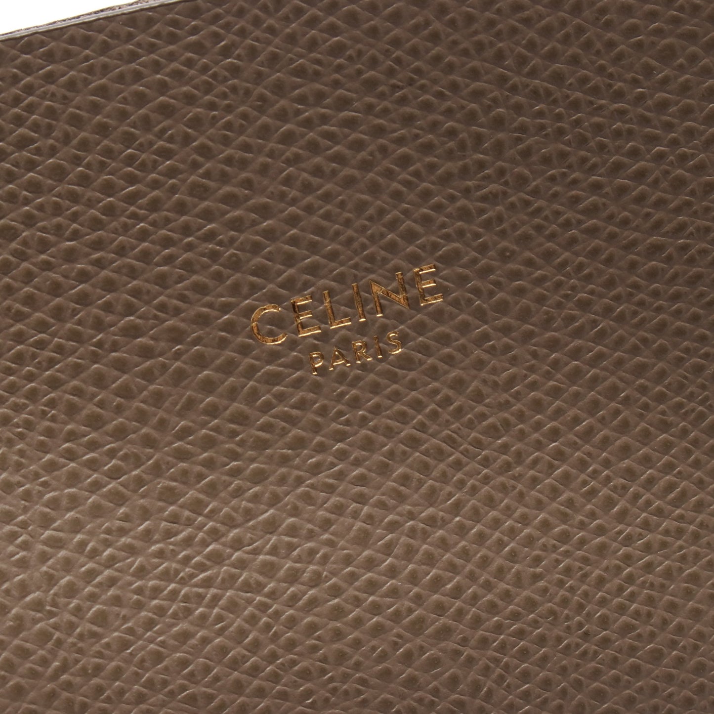 バーティカル スモール カバ ハンドバッグ トートバッグ レザー グレーブラウン 2WAY セリーヌ バッグ CELINE
