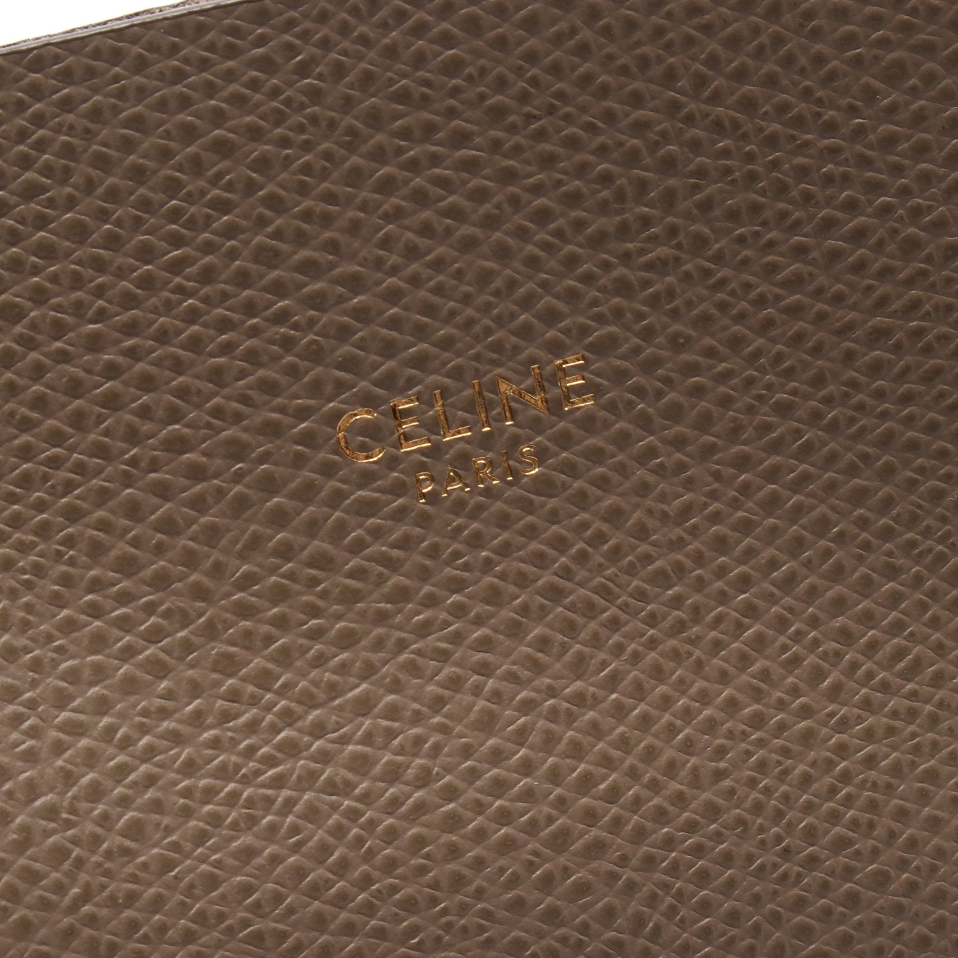 バーティカル スモール カバ ハンドバッグ トートバッグ レザー グレーブラウン 2WAY セリーヌ バッグ CELINE