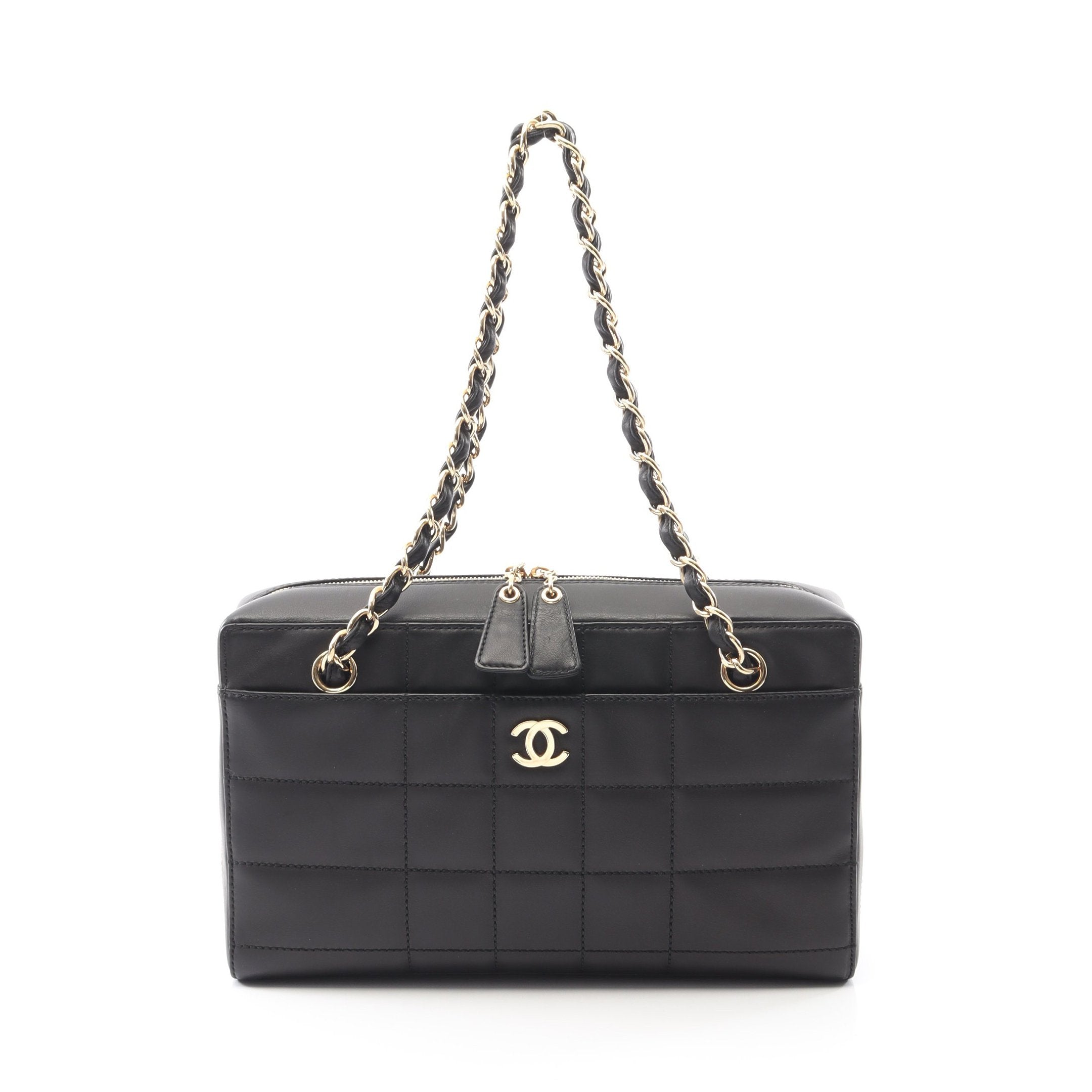 良品　CHANEL シャネル　レザー　チョコバー　6連キーケース　ブラック Chocolate bar CHANEL シャネル チョコバー クラッチバッグ 6