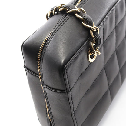 チョコバー チェーンショルダーバッグ レザー ブラック ゴールド金具 シャネル バッグ CHANEL