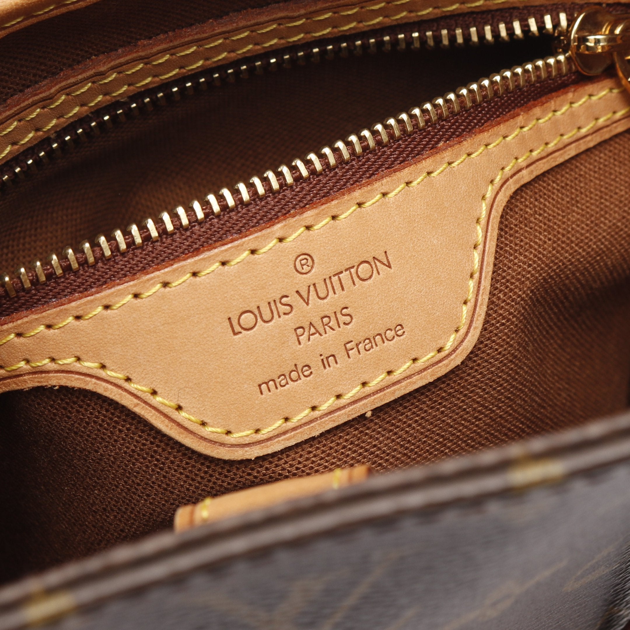 ヴァヴァンPM モノグラム ハンドバッグ PVC レザー ブラウン ルイ