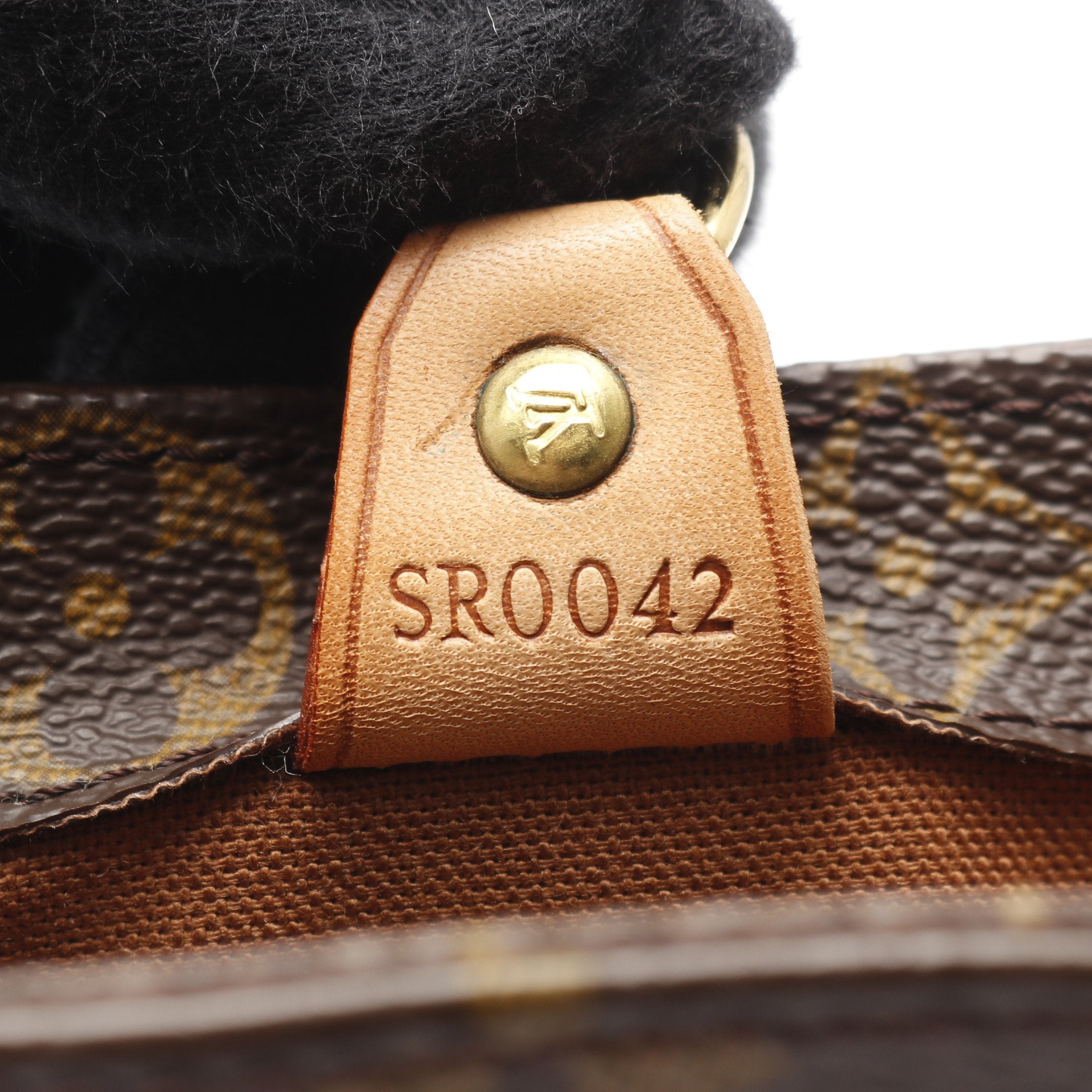 ヴァヴァンPM モノグラム ハンドバッグ PVC レザー ブラウン ルイ