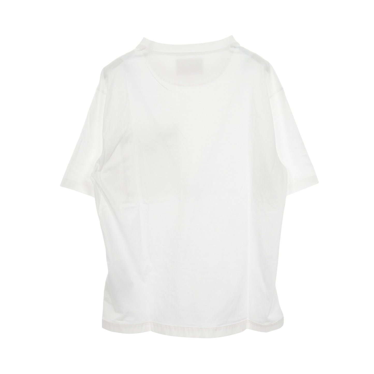 Re-Nylon トライアングルロゴプレート Tシャツ クルーネック コットン ホワイト プラダ トップス PRADA