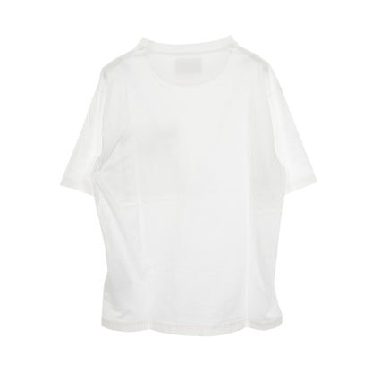 Re-Nylon トライアングルロゴプレート Tシャツ クルーネック コットン ホワイト プラダ トップス PRADA