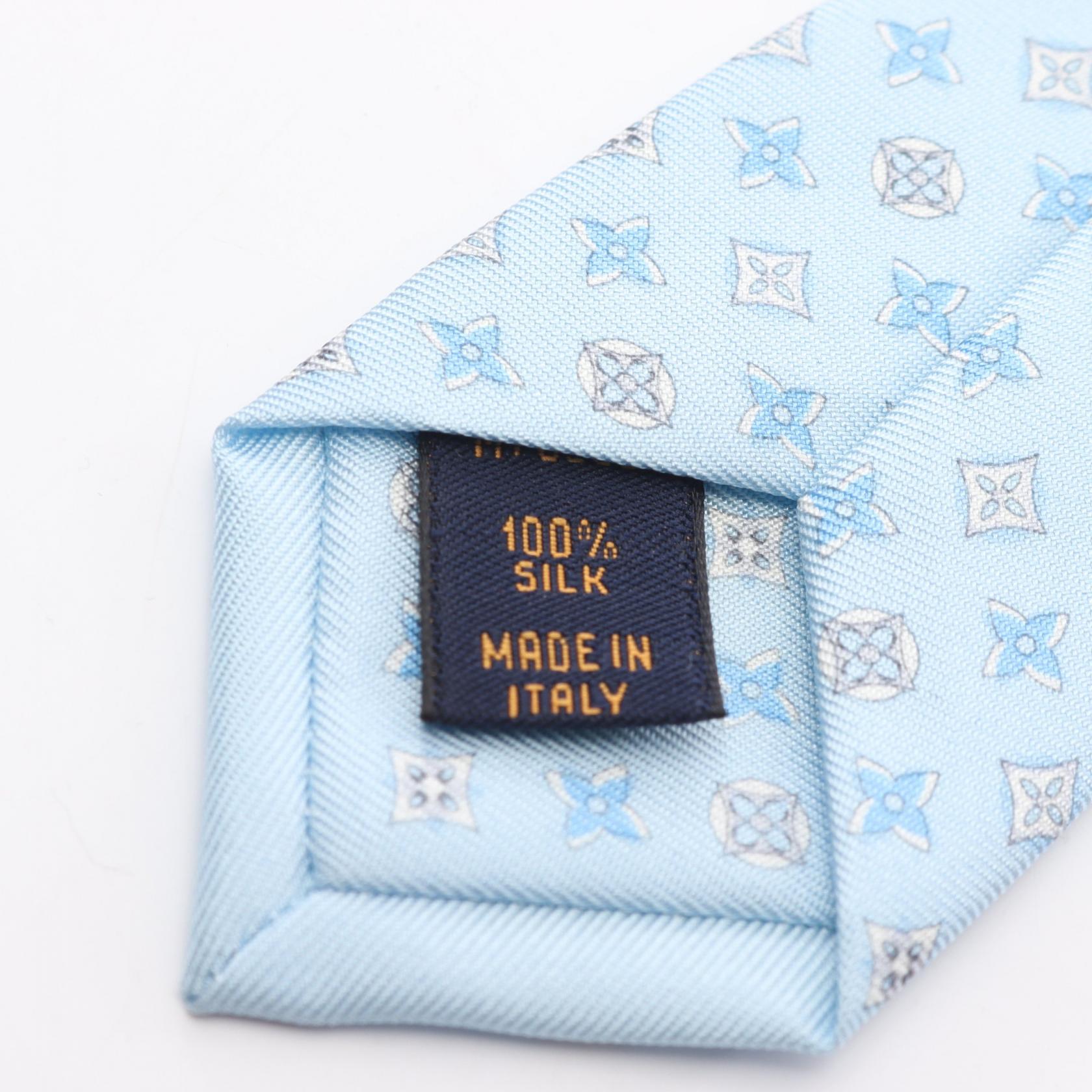 Y■347【ルイヴィトン】伊製 シルク100% ロゴ 総柄 ネクタイ グレー 新品ルイヴィトン LOUIS VUITTON ネクタイ クラヴァット