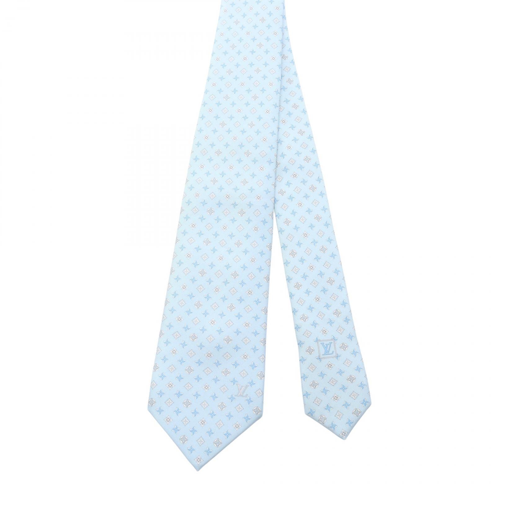 モノグラム ネクタイ 総柄 シルク ライトブルー ルイヴィトン – RECLO
