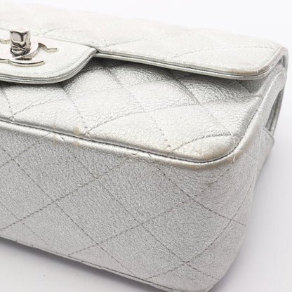 ミニマトラッセ20 チェーンショルダーバッグ レザー シルバー シルバー金具 シャネル バッグ CHANEL