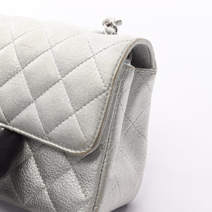 ミニマトラッセ20 チェーンショルダーバッグ レザー シルバー シルバー金具 シャネル バッグ CHANEL