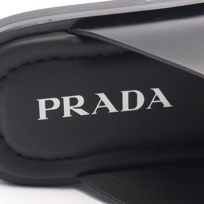 クリスクロス サンダル レザー ブラック プラダ シューズ PRADA