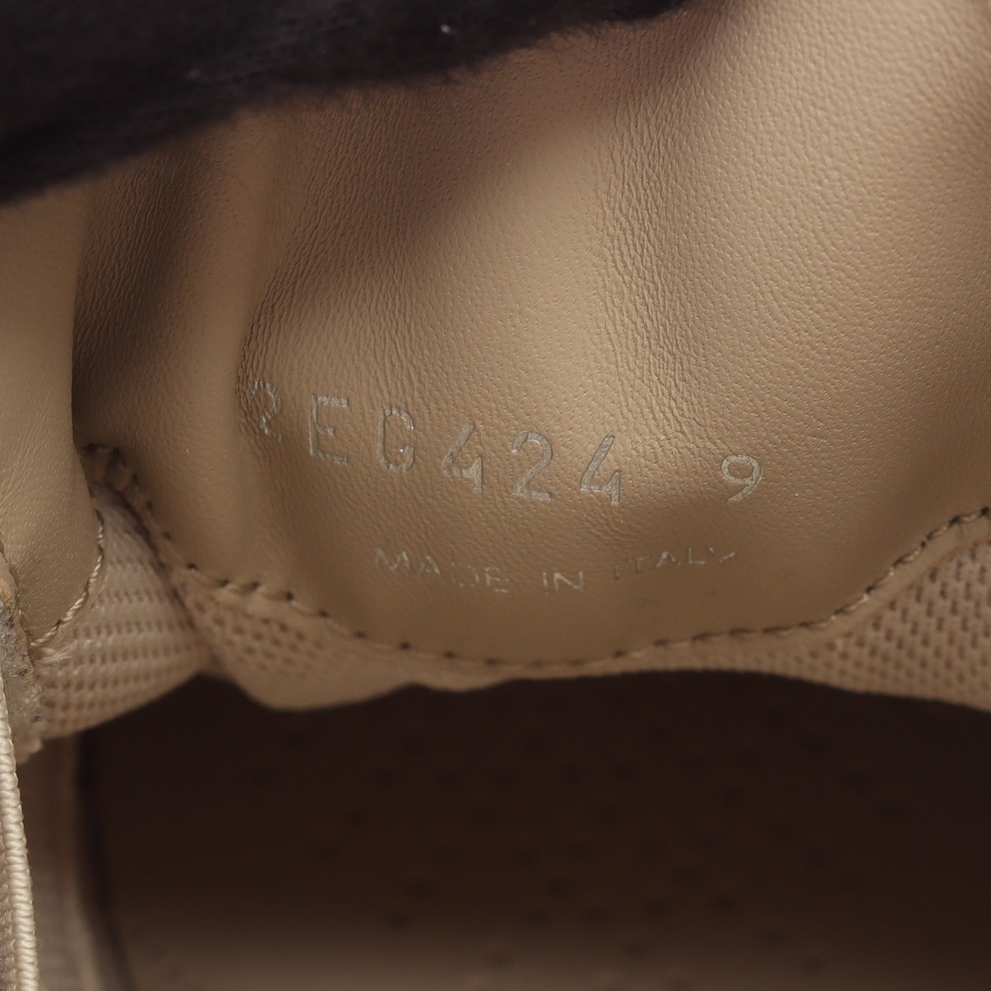 システム スニーカー レザー ファブリック ベージュ プラダ シューズ PRADA