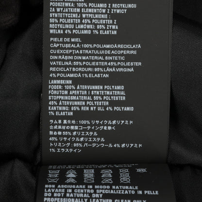 ナッパレザー ボンバージャケット レザー ピンク 三角プレート プラダ アウター PRADA