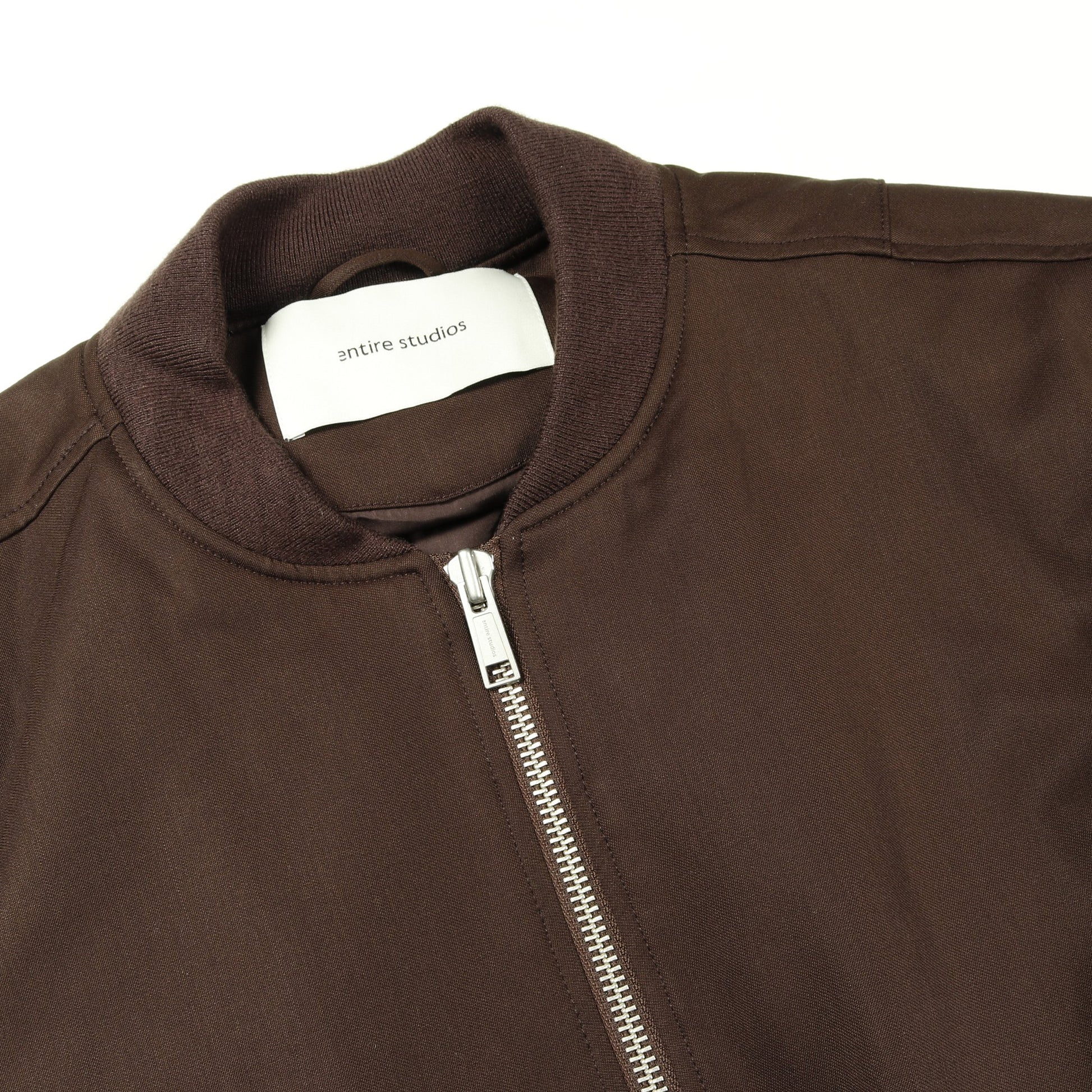 CROPPED BROAD BOMBER SUITING ボンバージャケット ウール ブラウン 中綿 エンタイアスタジオ アウター ENTIRE STUDIOS