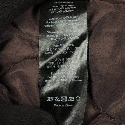 CROPPED BROAD BOMBER SUITING ボンバージャケット ウール ブラウン 中綿 エンタイアスタジオ アウター ENTIRE STUDIOS