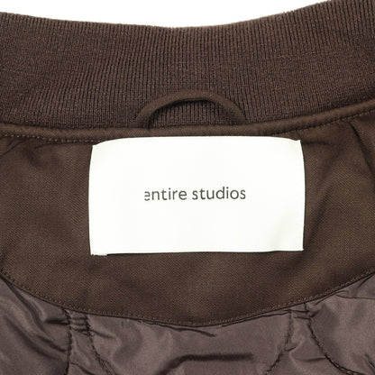CROPPED BROAD BOMBER SUITING ボンバージャケット ウール ブラウン 中綿 エンタイアスタジオ アウター ENTIRE STUDIOS