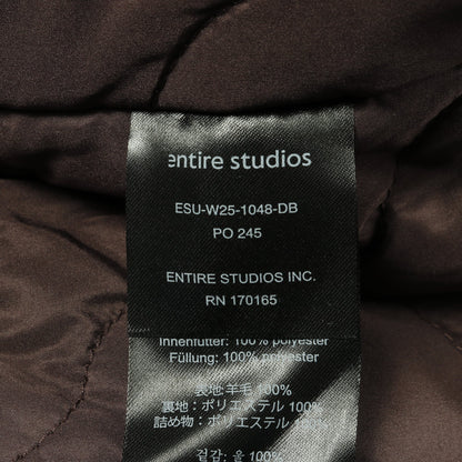 CROPPED BROAD BOMBER SUITING ボンバージャケット ウール ブラウン 中綿 エンタイアスタジオ アウター ENTIRE STUDIOS
