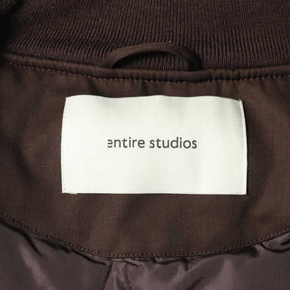 CROPPED BROAD BOMBER SUITING ボンバージャケット ウール ブラウン エンタイアスタジオ アウター ENTIRE STUDIOS