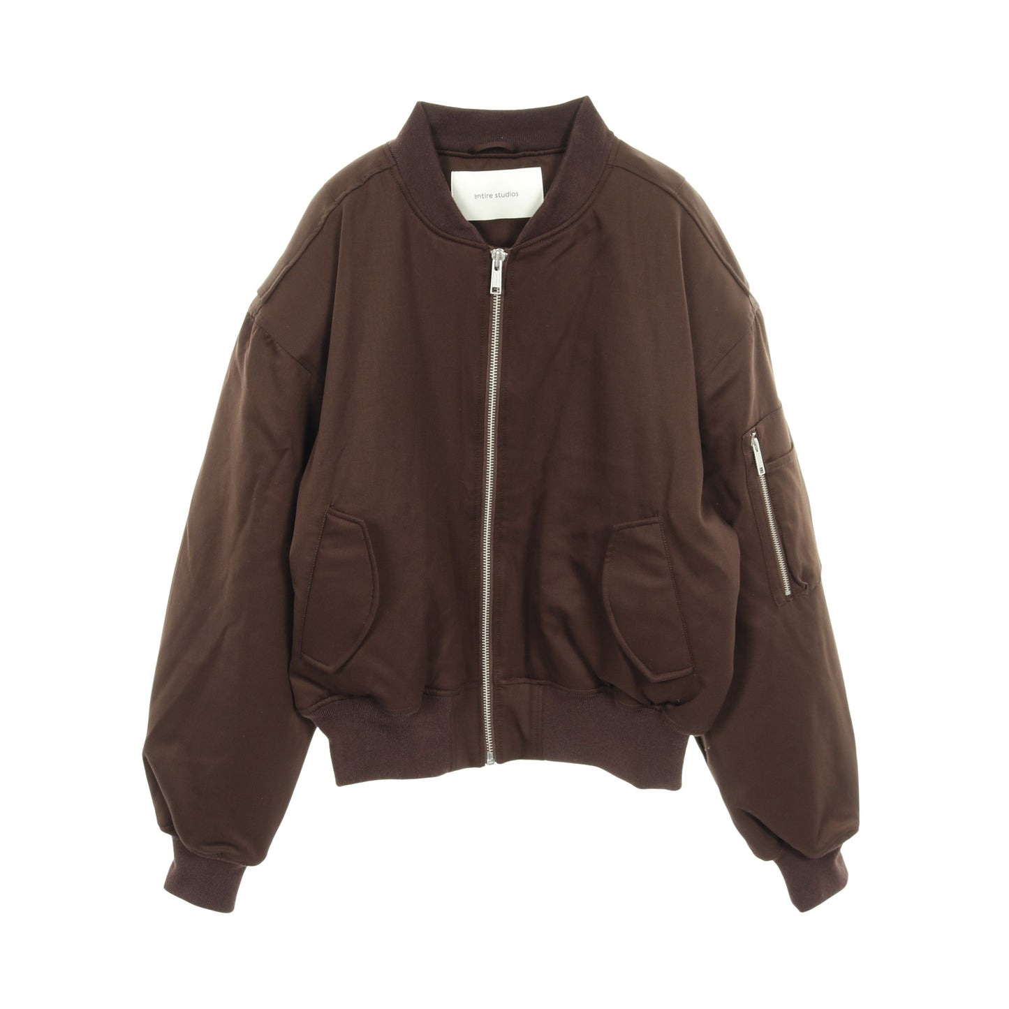 CROPPED BROAD BOMBER SUITING ボンバージャケット ウール ブラウン エンタイアスタジオ アウター ENTIRE STUDIOS